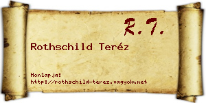 Rothschild Teréz névjegykártya